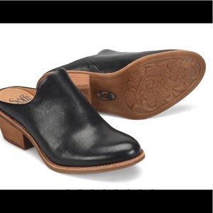 Sofft Ameera Black Leather Clog Size 9.5